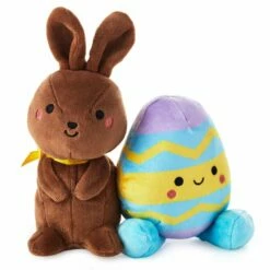 Hallmark Better Together Chocolate Bunny And Easter Egg Magnetic Plush, 6"