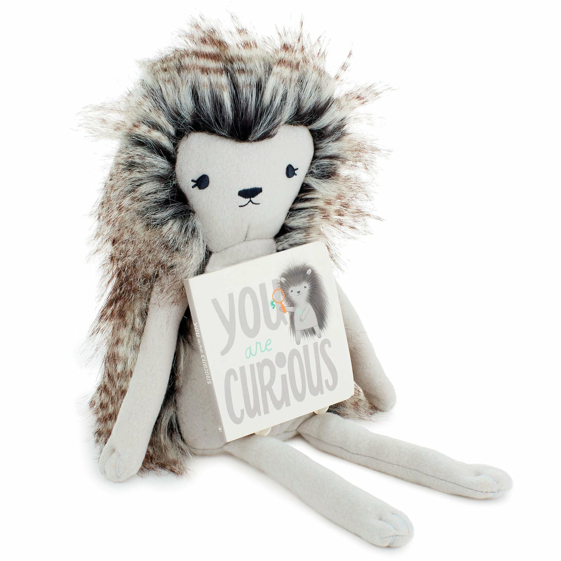 Hallmark MopTops Porcupine Stuffed Animal With You Are Curious Board Book 3 Hallmark MopTops Porcupine Stuffed Animal With You Are Curious Board Book