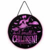 Hallmark Disney Hocus Pocus I Smell Children Porch Decor With Light -Hallmark Shop Hocus Pocus LightUp Metal Door Sign 1HGN1526 01