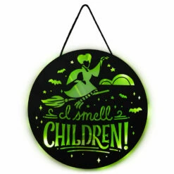 Hallmark Disney Hocus Pocus I Smell Children Porch Decor With Light -Hallmark Shop Hocus Pocus LightUp Metal Door Sign 1HGN1526 03