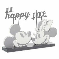 Hallmark Disney Mickey And Minnie Our Happy Place Quote Sign