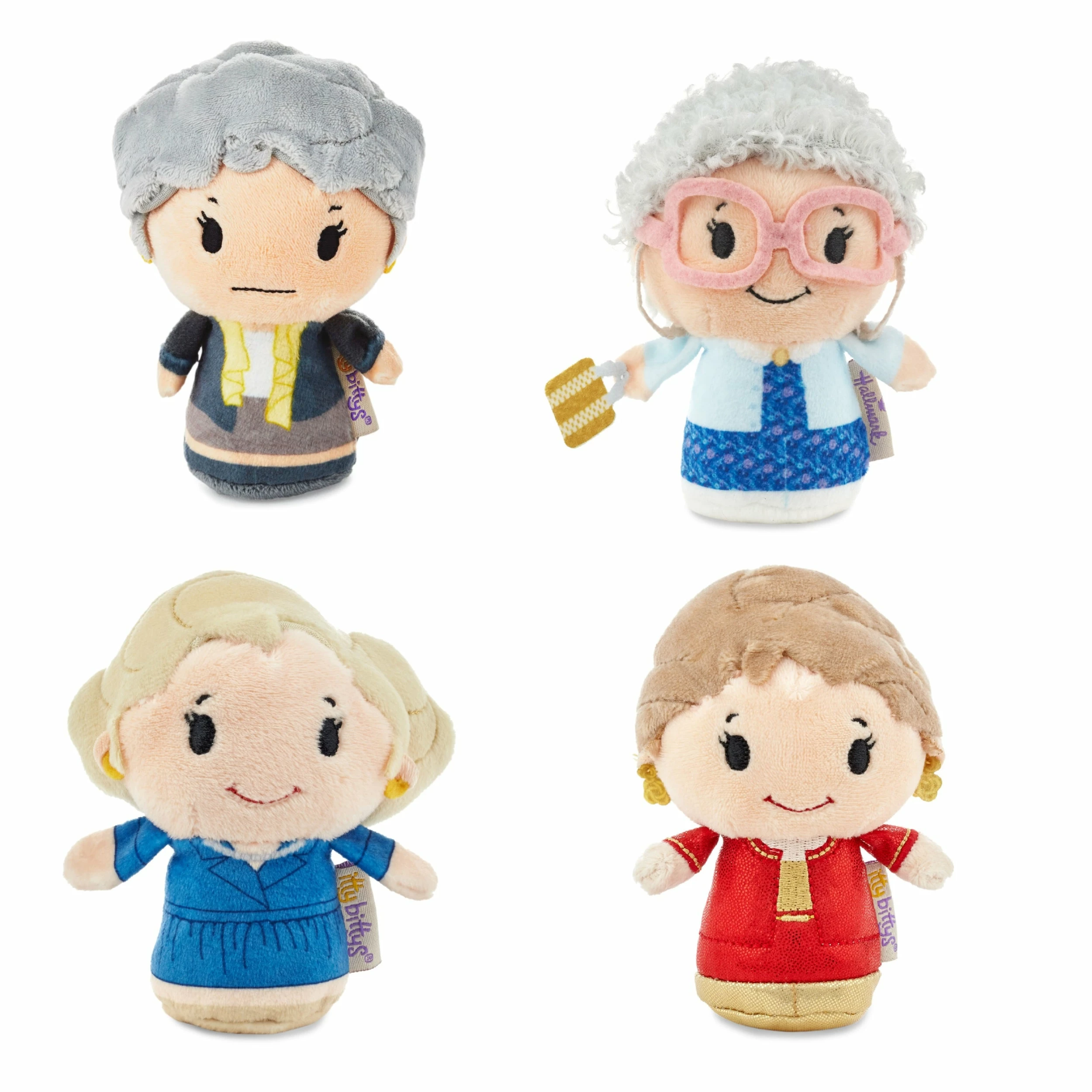 Hallmark Itty Bittys® Golden Girls Dorothy, Sophia, Rose, Blanche Set Of 4 3 Hallmark Itty Bittys® Golden Girls Dorothy, Sophia, Rose, Blanche Set Of 4